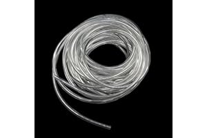 iMeistek Tuyau en plastique transparent de 2 mm x 4 mm de diamètre extérieur - 10 m de long - Tuyau flexible en vinyle PVC de qualité alimentaire pour transfert d'huile, d'eau et d'air