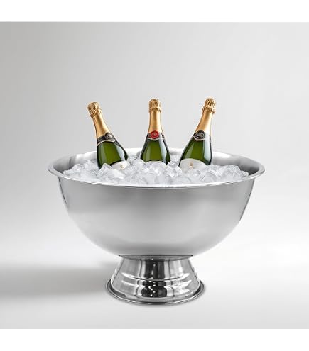 Seau à Champagne Lita EDZARD – Design Bois De Cerf En Aluminium Nickelé | Rafraîchit Jusqu’à 16h | Élégant Et Pratique Pour Fêtes Et Cadeaux