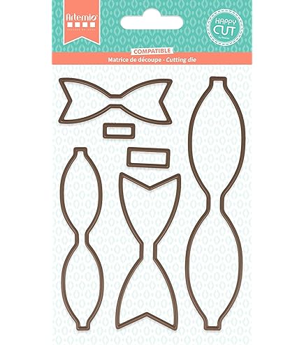 Lot De 3 Matrices De Découpe Métal Pour Scrapbooking - Formes Nœud Papillon, Fleur, Papillon - Acier Carbone