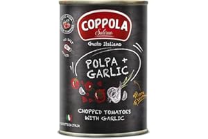 COPPOLA SALERNO Coppola Polpa + Ail 400g, Tomates en morceaux à l'ail (Lot de 12)