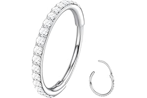 BodyBonita Nasenring Hoops - 316L Edelstah Nasenpiercings 20G/18G/16G CZ Conch Helix Piercings Schmuck Septum Piercing Knorpel Ohrring Rook Tragus Daith 6/7/8/9/10/11/12mm - Gold/Silber/Schwarz