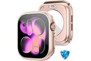 HWeggo [2 in 1] Waterproof Case for Apple Watch Series 11/10 42mm Screen Protector,360 Protective PC Cover Tempered Glass,Front & Back Bumper for iPhone Watch 42mm