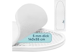 Villkin podkład 5 mm na deskę do prasowania – możliwość docięcia – wysokiej jakości molton – gładkie prasowanie – pasuje do wszystkich desek