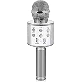 Babilden C-8501 Karaoke Mikrofon Bluetooth USB & TF & Aux (Silver)