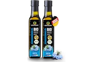 ‎KRÄUTERLAND N A T U R - Ö L M Ü H L E Kräuterland Bio Schwarzkümmelöl 2X250ml (500ml), gefiltert, ohne Zusatzstoffe, hoher Thymochinon, Omega Fettsäuren, kaltgepresst, vegan, mild, mühlenfrisch aus unsrer hessischen Ölmühle