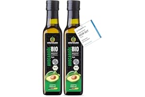 ‎KRÄUTERLAND N A T U R - Ö L M Ü H L E Kräuterland Bio Avocadoöl 2X250ml (500ml), Kaltgepresst, naturrein ohne Zusatzstoffe, Vegan & GVO-frei, geeignet für Haut & Haare, Premium Qualität