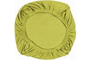 Yikko - Coprisedia lavabile per sedie da ufficio, elasticizzato, in spandex, federa per sedie per sala da pranzo, decorazione per feste, per matrimoni, bar, colore giallo-verde
