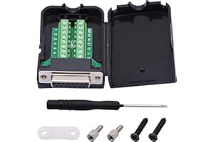 CERRXIAN DB15 Adapter 15-poliger Portadapter auf Terminalanschluss Signalmodul mit Gehäuse (Buchse 2)