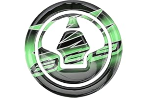 BIKING Calcomanías de cubierta de aceite de motocicleta, cubierta de tanque de combustible de motocicleta, pegatina protectora, modificación de resina epoxi compatible con Kawasaki Z800(Verde negro)