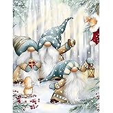 NAIMOER Diamond Painting Bauernhof Tiere - 5D Diamantbild 30x40cm Kühe & Hühner