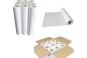 HAPPYQUEEN White 20" Hygiene Couch Roll - 40 & 50 Metres 9 Rolls Per Case (Pure Paper - 50m)