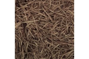 HMJIA 200g Raffia Remplissage Cadeau Hamper Shred Papier Déchiqueté Remplissage Cadeau pour Party Hamper Remplissage et Emballage Cadeau pour Boîte Cadeau Décorations (Café)