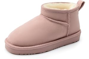 DREAM PAIRS Bottes Enfant Fille Garçon Hiver Courtes Doublées Fausse Fourrure Chaudes Antidérapantes Bottines Neige