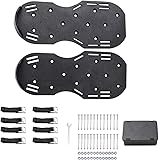 Nagelschuhe Profi (Bausatz) - Nagelsohle - Estrichschuhe - Rasenbelüfter, aus hochwertigem Nylon, schwarz mit je 11 Nägeln à 