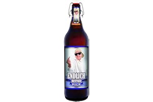 ‎BIERUNDMEHR Endlich Rentner 1 Liter Flasche mit Bügelverschluss