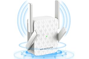 CKABELLY WiFi Extender Booster 1200Mbps,Dual-Band 2.4GHz & 5GHz WiFi Booster with 4 * 2dBi Antennas,Wifi Repeater,WiFi Range Extender for Home,Internet Booster Up to 4000sq.ft and 45 Devices,Broadband Booster
