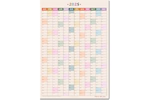 Good Tuesday - 2025 Year Wall Planner, This is the Year - With Week Numbers & Moon Phases - Non-Toxic Vegetable Ink, 150 Gsm Bleed Proof Paper - UK Made