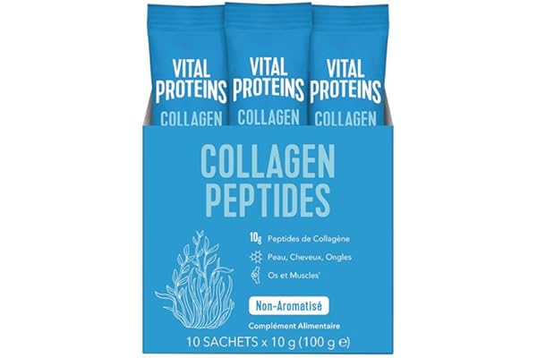 Vital Proteins Collagen Peptides - Format Voyage - Collagène en Poudre non Aromatisé pour Peau, Cheveux, Articulations et Bien-Être - 10g par Portion - (10 Unités par Boîte)