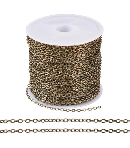 SOFPLATE Chaîne à Trombone En Laiton De 10 M/32.8 Pieds Bobine De Câble