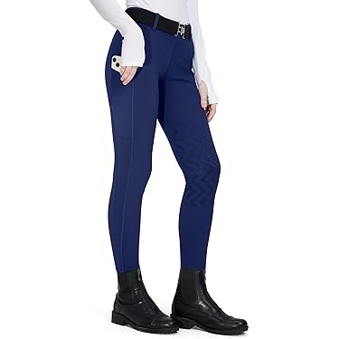 Culotte D'hiver Pour équitation - Pikeur Lefinia Avec Grip Genou - Bleu