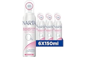 NARTA Magnesium Protect Déodorant Spray Femme Dermo Efficacité sans anti transpirant synthétique. Anti-odeurs 48h 150.0 ml - Pack de 6
