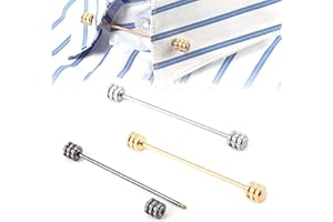 LONGHAO 3 Pcs,Spilli Per Cravatta Da Uomo,Collare Clip Collar Pin, Metallo Spilla Da Cravatta,Spilla Da Colletto Per Camicia Da Uomo,Collo Da Spilla Da Cravatta,Fermacravatta Per Accessori Per Abiti