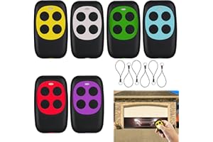 AOUZOVLI 6 Pcs Telecommande Universelle Portail Telecommande Porte De Garage 433 Mhz Télécommande Garage Universelle Telecommande Universelle Porte Garage Ouverture Automatique Radio Garage Avec Porte-Clés