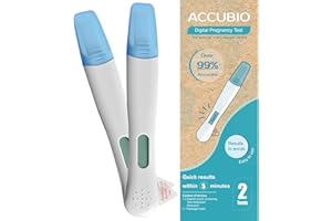 ACCUBIO Test de grossesse numérique précis à plus de 99%, résultat en mots en 5 minutes, test de grossesse HCG, détection rapide à domicile, 25 miu/ml