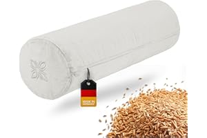 ‎OMNANA OMNANA® CUSHY™ Yogarolle Ø 20cm – Yoga Bolster Rolle mit Dinkelfüllung – Zylinder-Kissen, Velvet Bezug, waschbar – Made in Germany – Passend für Yin Yoga
