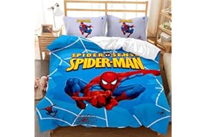 LKFFHAVD Spider-Man Set di biancheria da letto Marvel Avengers Spider Man Copripiumino 135 x 200 cm Stampa 3D Peter Parker Bambini Duvet Cover + Federe (200 x 200 cm 34)