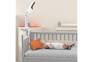 OIOAAHKEO Flexible Clip-Halterung für Owlet Cam Smart Baby Monitor, Owlet Cam 2, Motorola Baby Monitor, VTech VM901, Arlo Kameras und mehr, ohne Bohren