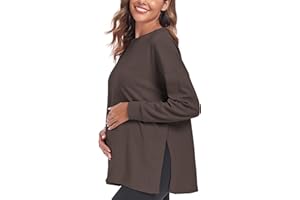 Love2Mi Damen Langarm Schwangerschaftsshirt Umstandsshirt Umstandstops Umstandsmode