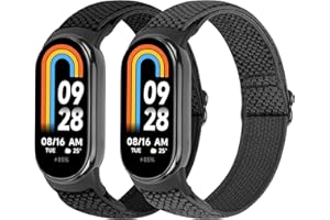 TumCez Elastisches Armband Kompatibel mit Xiaomi Mi Band 8 Armband, Dehnbares Verstellbares Atmungsaktives Nylon Ersatzarmband für Xiaomi Mi Smart Band 8 für Damen Herren