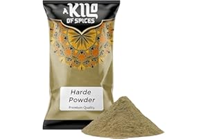 A Kilo of Spices | Haritaki Powder (Terminalia Chebula) 1Kg | Natural Harde Powder for Cleansing, Improved Digestion, and Holistic Wellness | Premium Quality Herbal Superfood for Healthy Living
