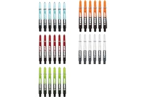 KOTO – dartskaft kollektion medium, 30 remmar, nylonshafts Multicolor