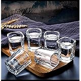 Red-Rubby Glass Set of 6, Double Side Cordial Shot Glass Glass Set (70 ml, Glass)