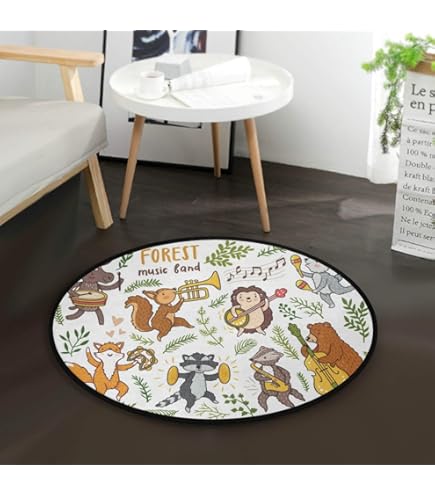 STOCK] Tapis de sol rond - motif animal - Les créa de Julie