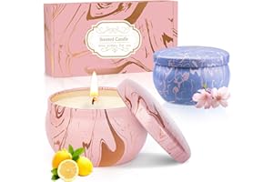 YUEONEWIN Scented Candles Gifts for Women, Aromatherapy Candles Gift Set, 2 Pack Natural Soy Wax Candles, Small Gift Set for Women, Gift for Mother's Day, Christmas, Birthday, Valentine's Day, Bathroom, Yoga