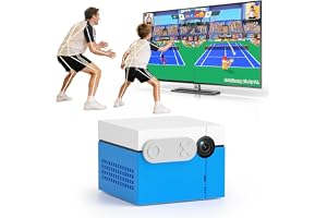 KINHANK MotionX rörelsedetekterande spelkonsoler, plug & play videospelssystem för interaktivt förälder-barn, utan prenumeration och kontroller, presentleksak för pojkar och flickor från 3 år