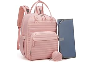 Sea choice Baby Fasciatoio Zaino per Pannolini con Tasche Isolate Zaino per Pannolini con Fasciatoio per Mamme Papà Elegante Borsa da Viaggio per la Cura del Bambino