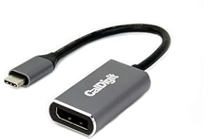 CalDigit Adapter wideo USB-C na DisplayPort 1.4 – obsługa wyświetlacza 8K, HDR, kompatybilny z Thunderbolt 3 / 4 / USB 3.1 / USB4 do Apple MacBook Air, 2016+ MacBook Pro (USB-C do DisplayPort 1.4)