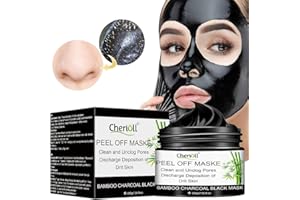 CHERIOLL Blackhead Remover Masque, Masque Peel Off, Masque Charbon Noire,Contrôle de l'huile,Supprime Points Noirs/Acné,Supprime Points Noirs/Acné,Pour Une Peau Pure Lisse