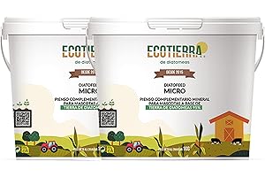 ECO Tierra de Diatomeas® Micronizada (Pack 1+1) - Complemento Mineral a Base de Tierra de Diatomeas, sin calcinar, para alimentación Animal – Seguridad, Calidad y Compromiso Desde 2015
