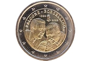 2 EURO COMMEMORATIVI 2 Euro Moneta Italia 2022 Falcone & Borsellino Moneta commemorativa € IT0RCO386