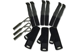 DNA Leisure 3x All Fishing Rod Tip & Butt Protectors + Rod Bands with Lead pouch and Hook Safe