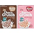 Slurrp Farm Crunch Cereal – No Maida, Wheat and Refined Sugar, Chocolate and Berry Stars and Moons, Healthy Millet Breakfast, 400 g, Pack of 2