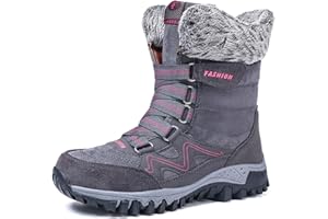 AARDIMI Warm Gefüttert Winterschuhe Damen Schneestiefel Wasserdicht Outdoor Trekking Wanderschuhe Gr. 35-42
