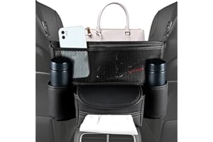 LONNEY Organizer per Sedili Auto, Portaoggetti, Multifunzione, Portaborsa, Supporto Borsetta Borsa (nero)