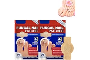 YESTREE Mushroom Nail Patches, Multi-Purpose Toenail Pads, Nail Digging Repair Patch, Toenail Correction Patch, for Damaged Nails and Appearance of Discoloured Nails (Pack of 2)