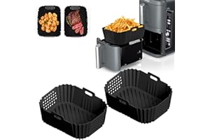 CUNBAYI 2 Paquet Moule Silicone Air Fryer pour Ninja Double Stack XL SL400EU, Moule Accessoires Airfryer pour Foodi Max Dual Zone 9.5l AF400EU 9.5L AF300EU 7.5L, Accessoires pour 7,6 à 10,4 L Friteuse